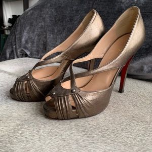 Christian Louboutin platform open toed heels!